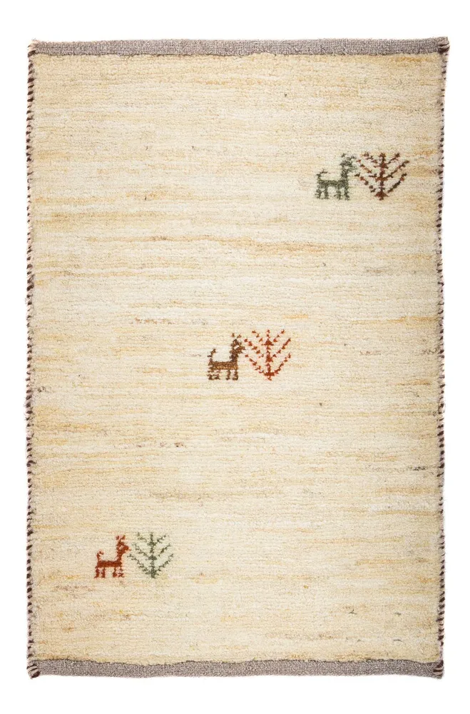 Gabbeh teppe - Loribaft persisk teppe - 60 x 40 cm - beige