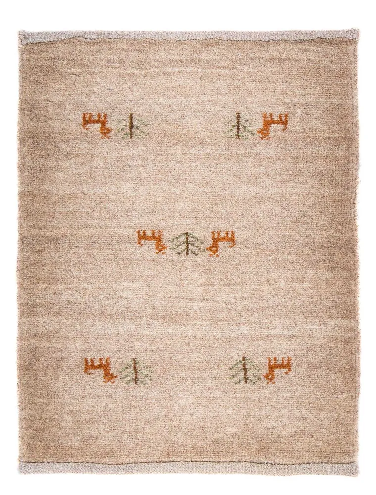 Gabbeh teppe - Loribaft persisk teppe - 60 x 40 cm - lys mocca