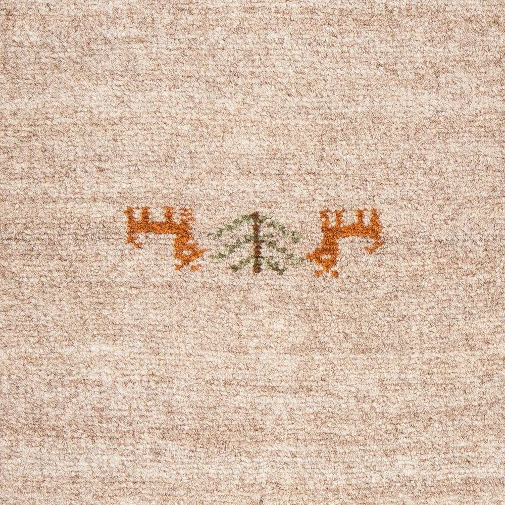Gabbeh teppe - Loribaft persisk teppe - 60 x 40 cm - lys mocca