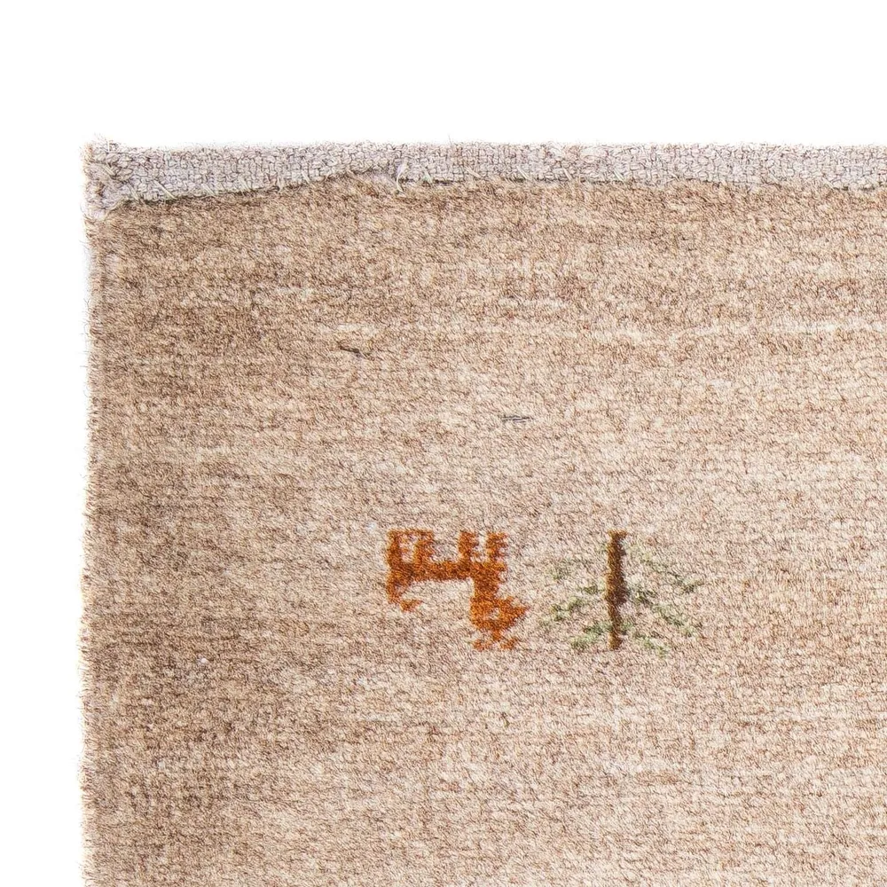 Gabbeh teppe - Loribaft persisk teppe - 60 x 40 cm - lys mocca