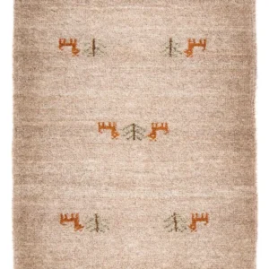 Gabbeh teppe - Loribaft persisk teppe - 60 x 40 cm - lys mocca