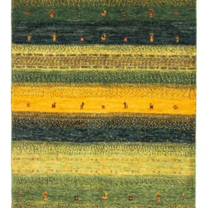 Gabbeh teppe - Loribaft persisk teppe - Royal - 133 x 82 cm - grønn
