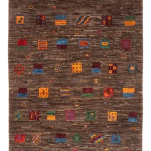Gabbeh teppe - Loribaft persisk teppe - Royal - 119 x 82 cm - grå