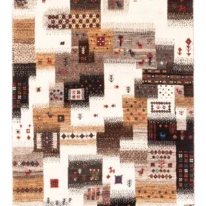 Gabbeh teppe - Loribaft persisk teppe - Royal - 147 x 85 cm - grå