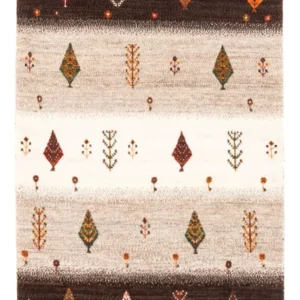 Gabbeh teppe - Loribaft persisk teppe - Royal - 126 x 84 cm - grå