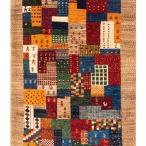 Gabbeh teppe - Loribaft persisk teppe - Royal - 123 x 82 cm - flerfarget