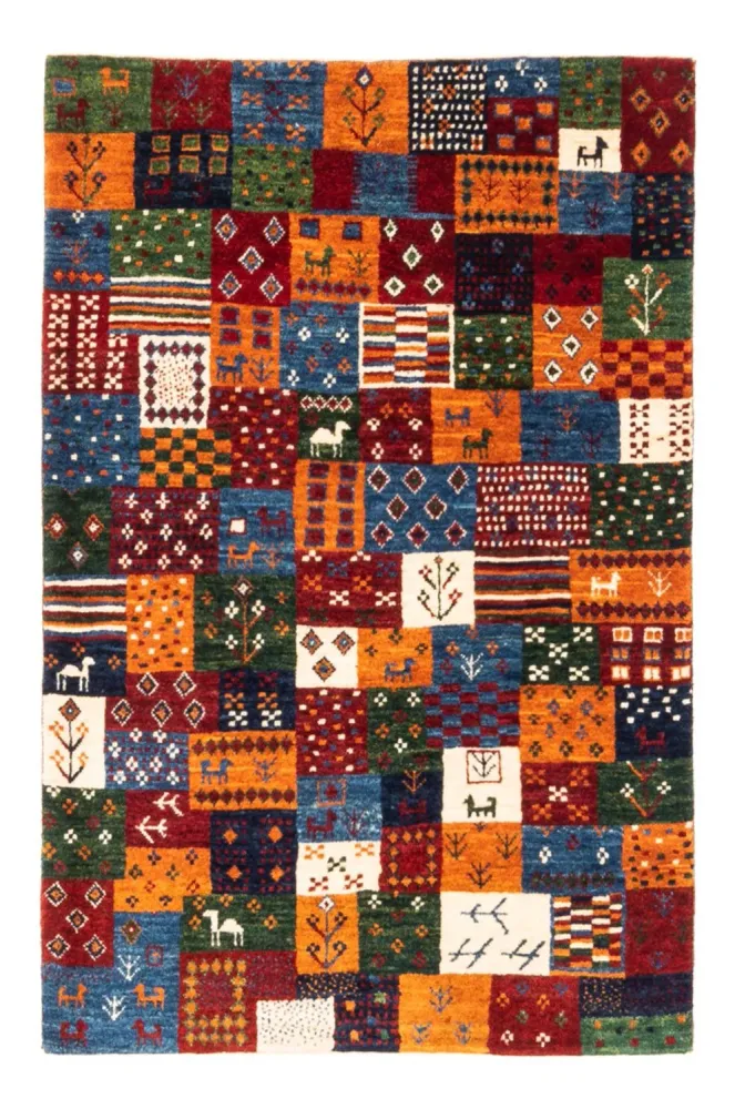 Gabbeh teppe - Loribaft persisk teppe - Royal - 128 x 87 cm - flerfarget