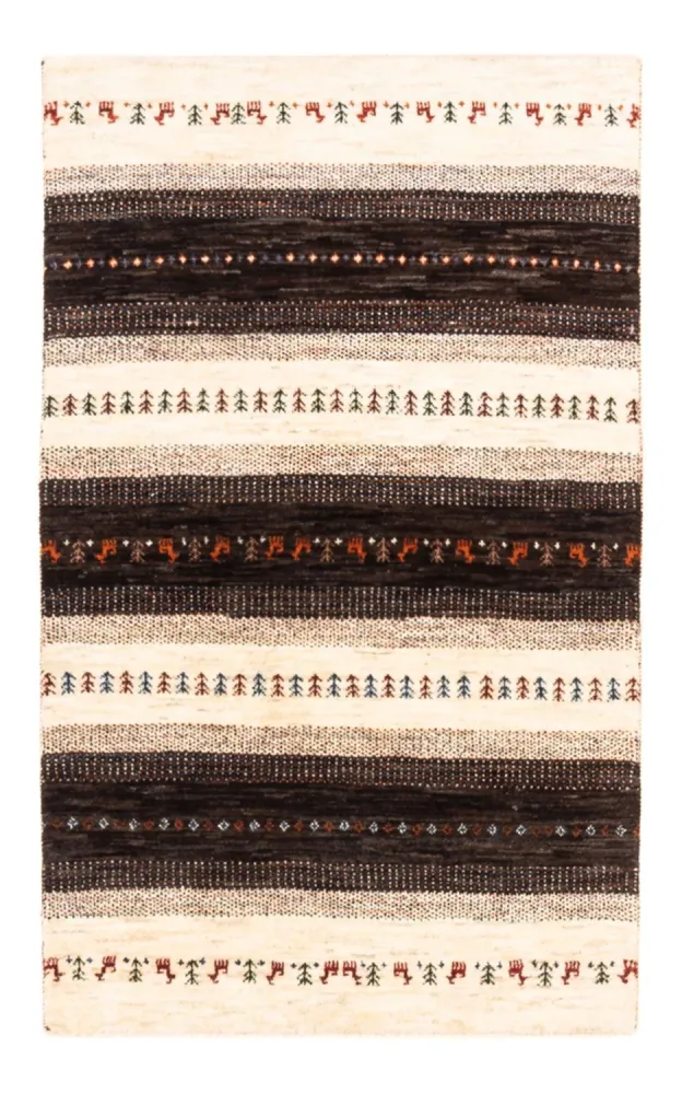 Gabbeh teppe - Loribaft persisk teppe - Royal - 128 x 81 cm - grå