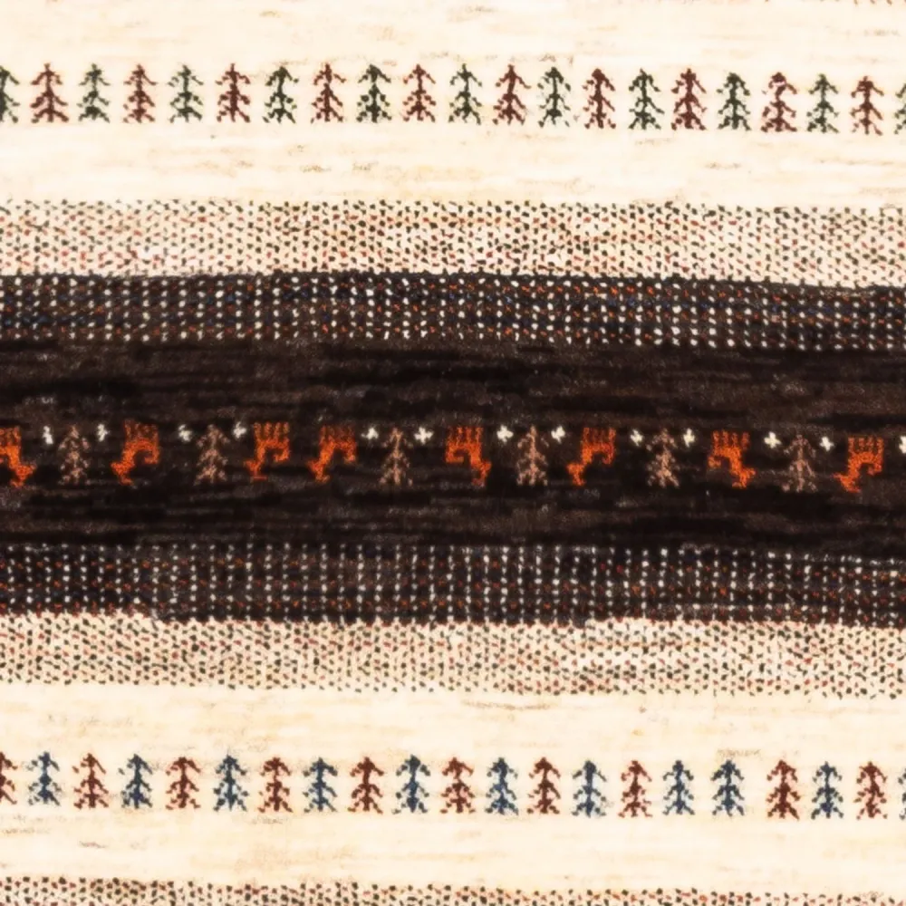 Gabbeh teppe - Loribaft persisk teppe - Royal - 128 x 81 cm - grå