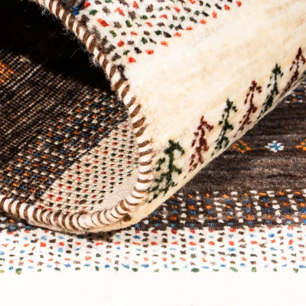 Gabbeh teppe - Loribaft persisk teppe - Royal - 128 x 81 cm - grå