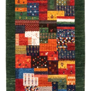 Gabbeh teppe - Loribaft persisk teppe - Royal - 127 x 83 cm - grønn