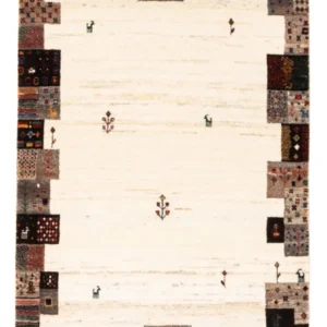 Gabbeh teppe - Loribaft persisk teppe - Royal - 125 x 90 cm - krem