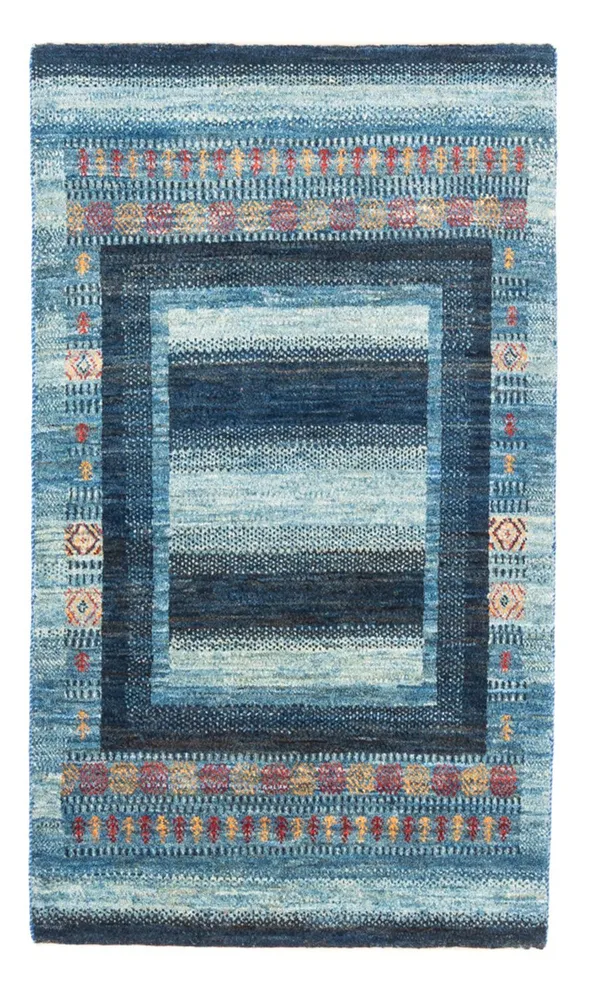 Gabbeh teppe - Loribaft persisk teppe - Royal - 128 x 78 cm - blå