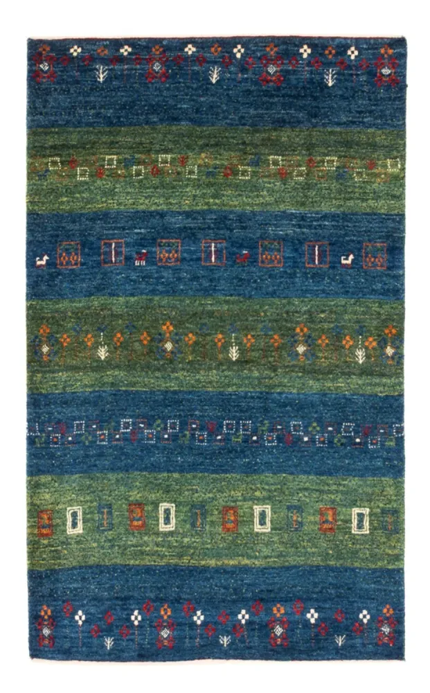 Gabbeh teppe - Loribaft persisk teppe - Royal - 130 x 85 cm - blå