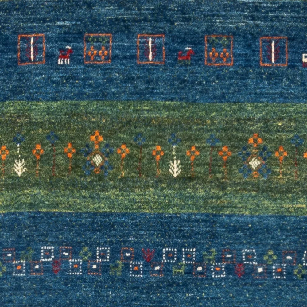Gabbeh teppe - Loribaft persisk teppe - Royal - 130 x 85 cm - blå