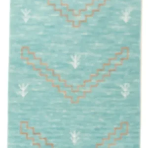 Gabbeh teppe - Loribaft Softy - 102 x 62 cm - lyseblå