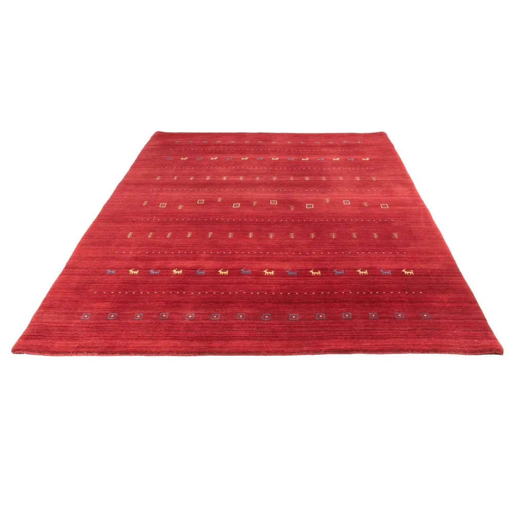 Gabbeh teppe - Loribaft Softy - 240 x 170 cm - mørk rød