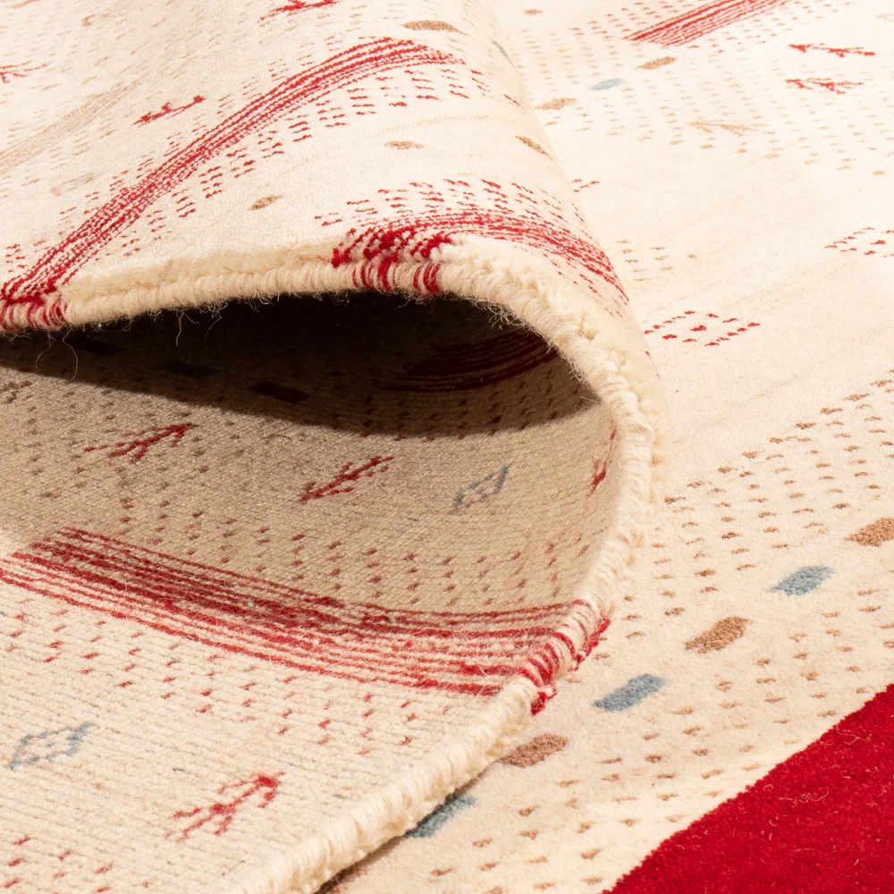Gabbeh teppe - Loribaft Softy - 240 x 170 cm - naturhvit