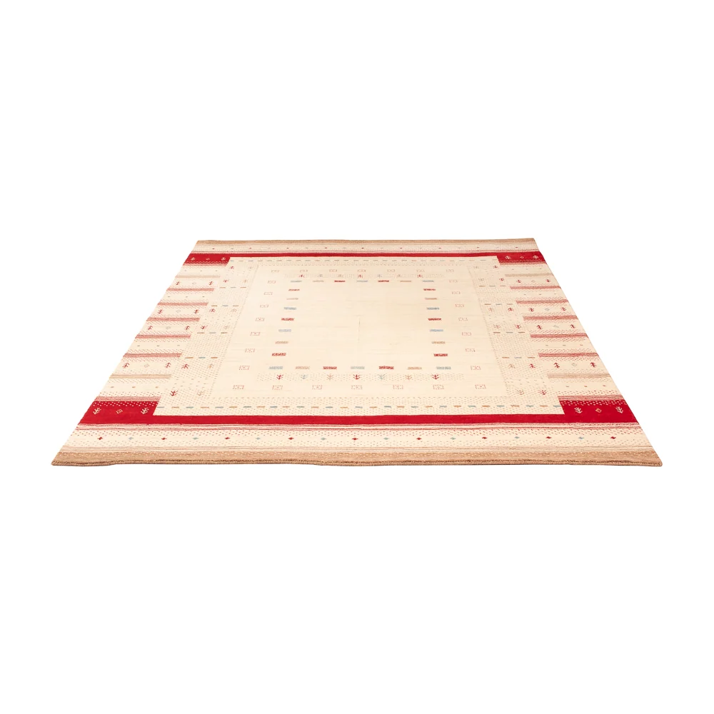 Gabbeh teppe - Loribaft Softy - 240 x 170 cm - naturhvit