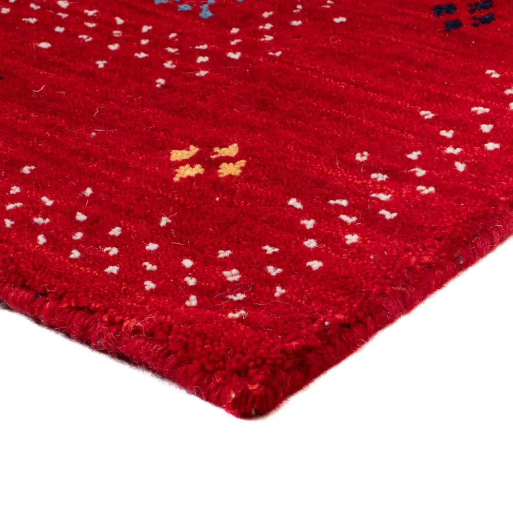 Gabbeh teppe - Loribaft Softy - 90 x 60 cm - rød