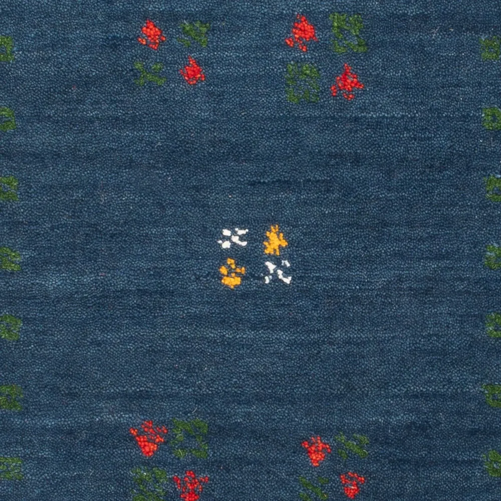 Gabbeh teppe - Loribaft Softy - 90 x 60 cm - blå
