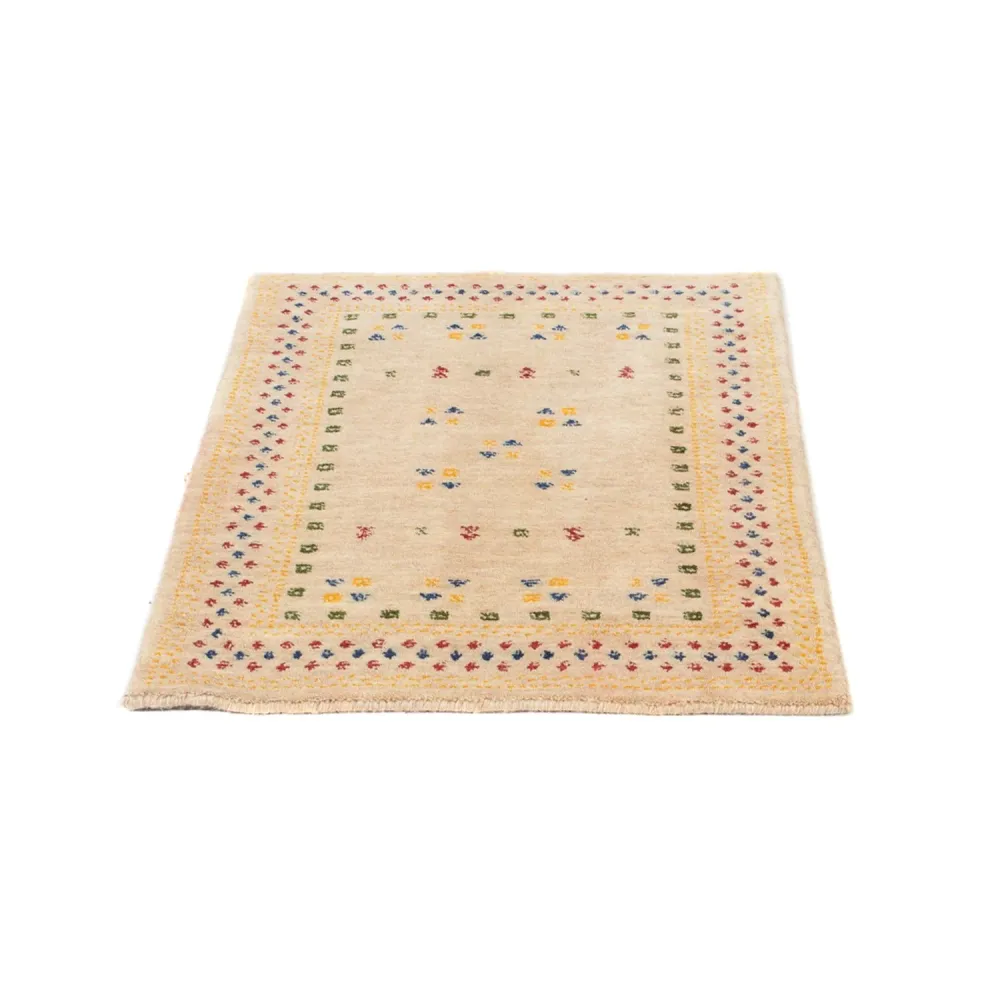 Gabbeh teppe - Loribaft Softy - 90 x 60 cm - lys beige