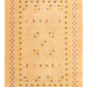 Gabbeh teppe - Loribaft Softy - 90 x 60 cm - lys beige
