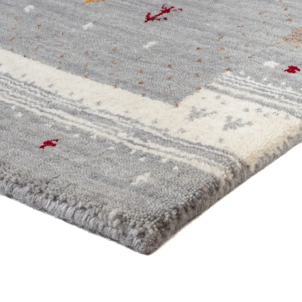 Gabbeh teppe - Loribaft Softy - 90 x 60 cm - mørk beige