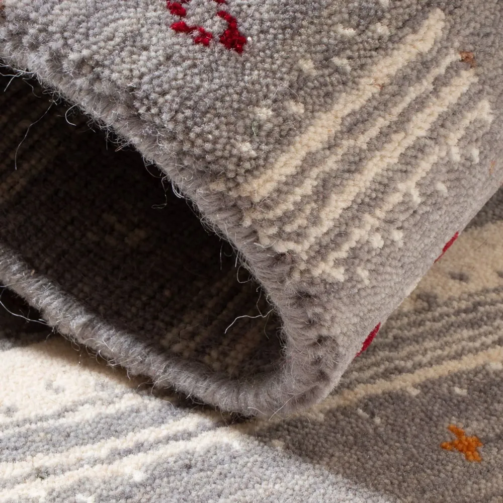 Gabbeh teppe - Loribaft Softy - 90 x 60 cm - mørk beige