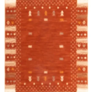 Gabbeh teppe - Loribaft Softy - 90 x 60 cm - terrakotta