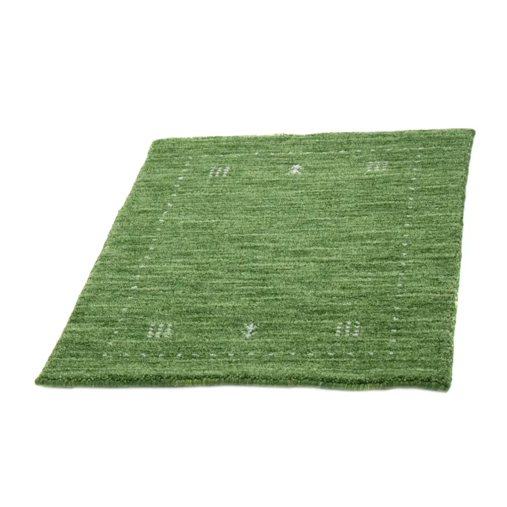 Gabbeh teppe - Softy - 88 x 62 cm - grønn