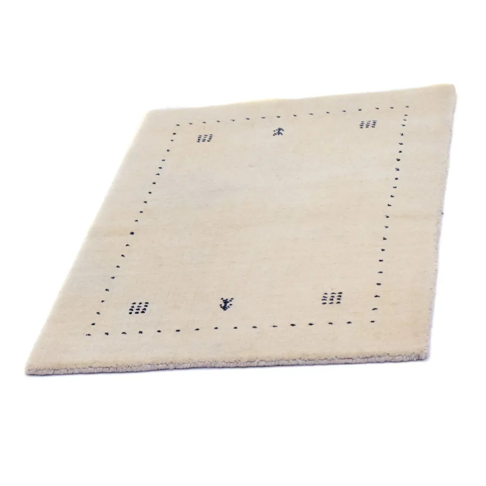 Gabbeh teppe - Softy - 90 x 60 cm - naturhvit