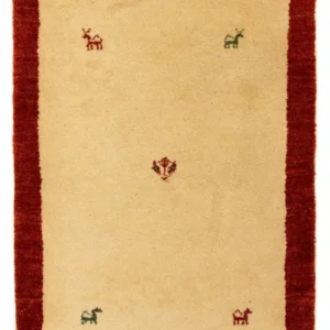Gabbeh-teppe - persisk - 125 x 83 cm - beige