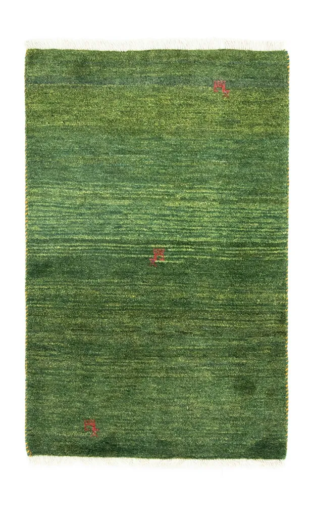 Gabbeh-teppe - persisk - 125 x 80 cm - grønn