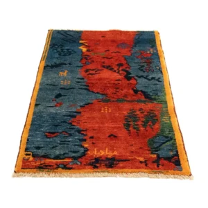 Gabbeh-teppe - persisk - 126 x 69 cm - rød
