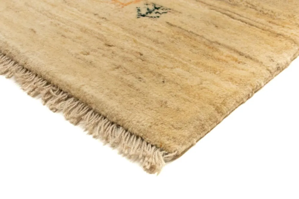 Gabbeh-teppe - persisk - 128 x 80 cm - lysebrun