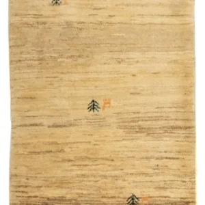 Gabbeh-teppe - persisk - 128 x 80 cm - lysebrun