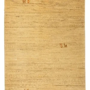 Gabbeh-teppe - persisk - 129 x 82 cm - beige