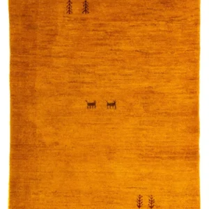 Gabbeh-teppe - persisk - 132 x 86 cm - gull
