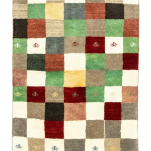Gabbeh-teppe - persisk - 134 x 100 cm - farget