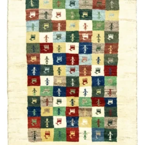 Gabbeh-teppe - persisk - 136 x 100 cm - farget
