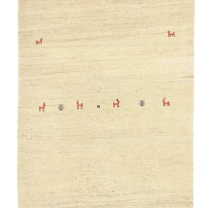 Gabbeh-teppe - persisk - 138 x 105 cm - beige