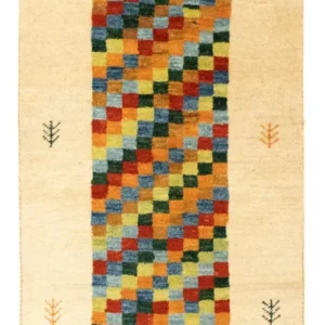 Gabbeh-teppe - persisk - 140 x 68 cm - flerfarget