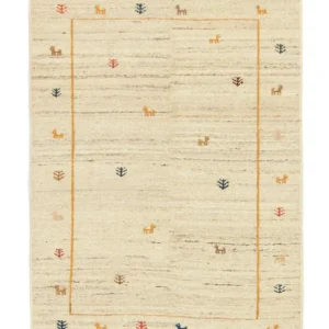 Gabbeh-teppe - persisk - 143 x 97 cm - beige