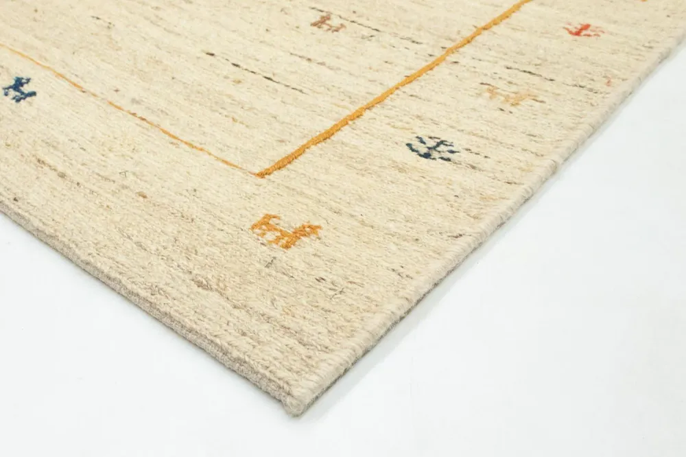 Gabbeh-teppe - persisk - 143 x 97 cm - beige