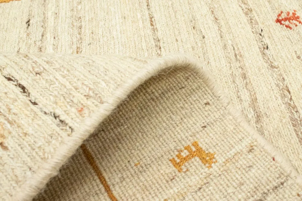 Gabbeh-teppe - persisk - 143 x 97 cm - beige