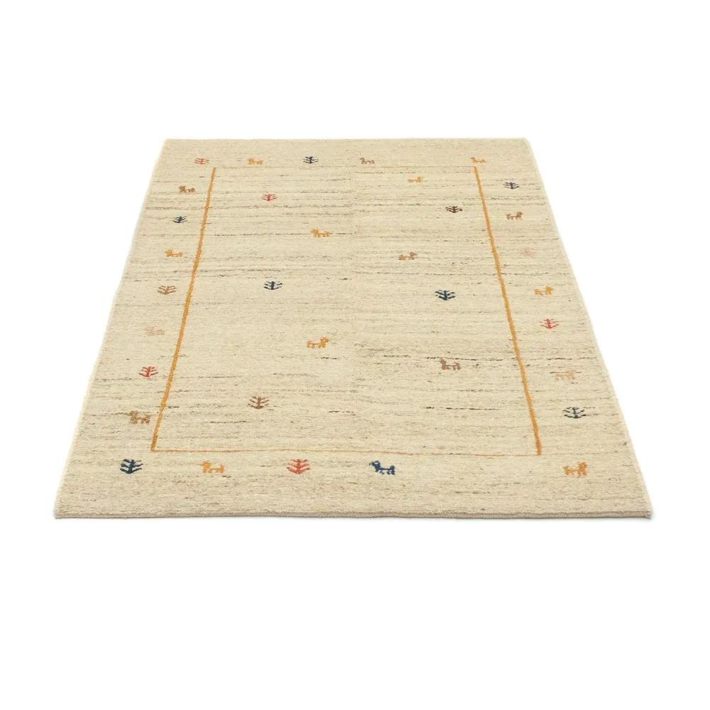 Gabbeh-teppe - persisk - 143 x 97 cm - beige