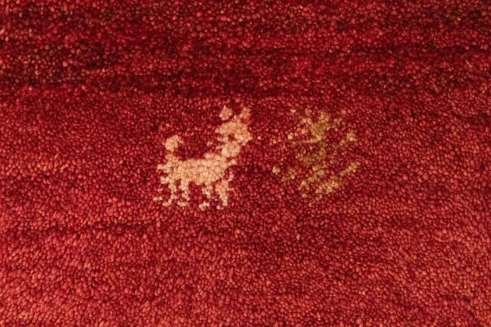Gabbeh-teppe - persisk - 145 x 100 cm - rød