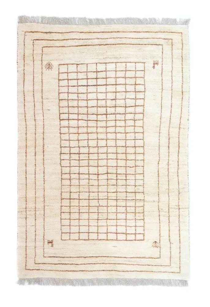 Gabbeh-teppe - persisk - 145 x 100 cm - beige