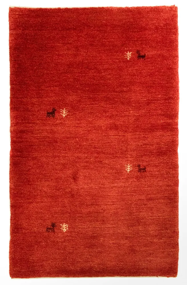 Gabbeh-teppe - persisk - 147 x 76 cm - rød